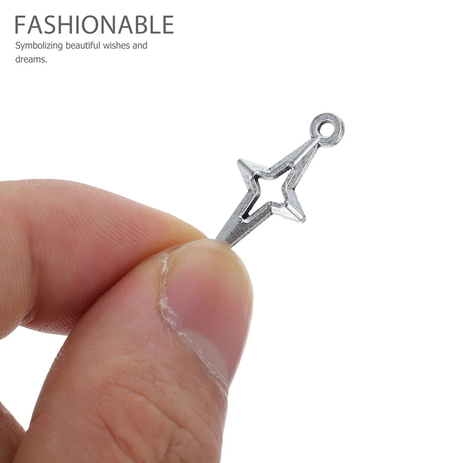 

100Pcs Elegant Lightweight Star Pendant Charms Hollow Design Jewelry Making DIY Accessories for Necklaces Bracelets Earrings