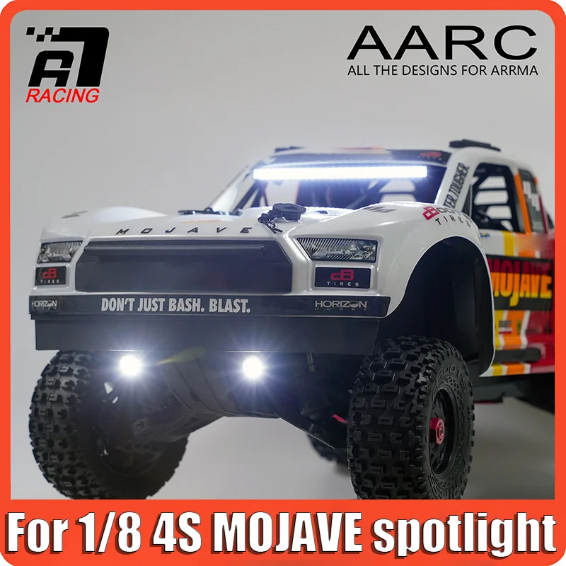 For 1/8 RC ARRMA MOJAVE 4S 4X4 Desert Truck Car LED Nylon Simulation Spotlight