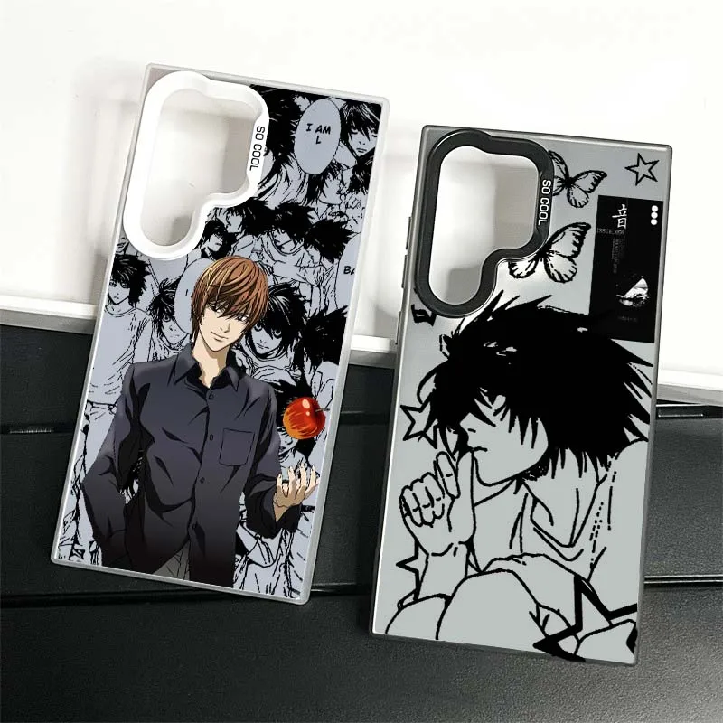 

Death Note Cool Art Anime For Samsung Galaxy S25 S24 S23 S22 S21 S20 Ultra Plus FE 5G Colorful Silver Phone Case TPU Cover
