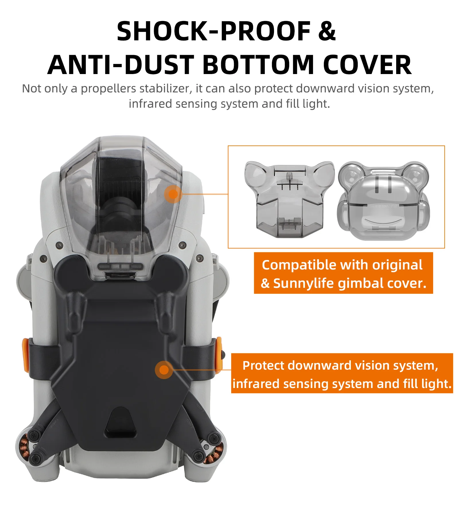 For DJI Mini 4 Pro Propeller Fixer Chassis Protection Cover