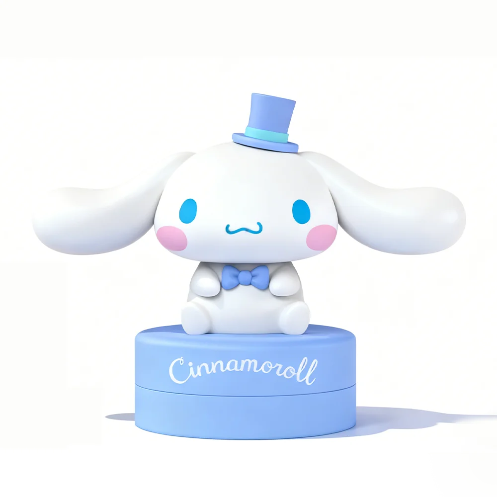 Sanrio – boîte aveugle de sceau familial Hellokitty Kuromi, figurine tendance, jouet de dessin animé, timbre Hangyodun Mymelody, ornement, cadeau d'anniversaire pour enfants