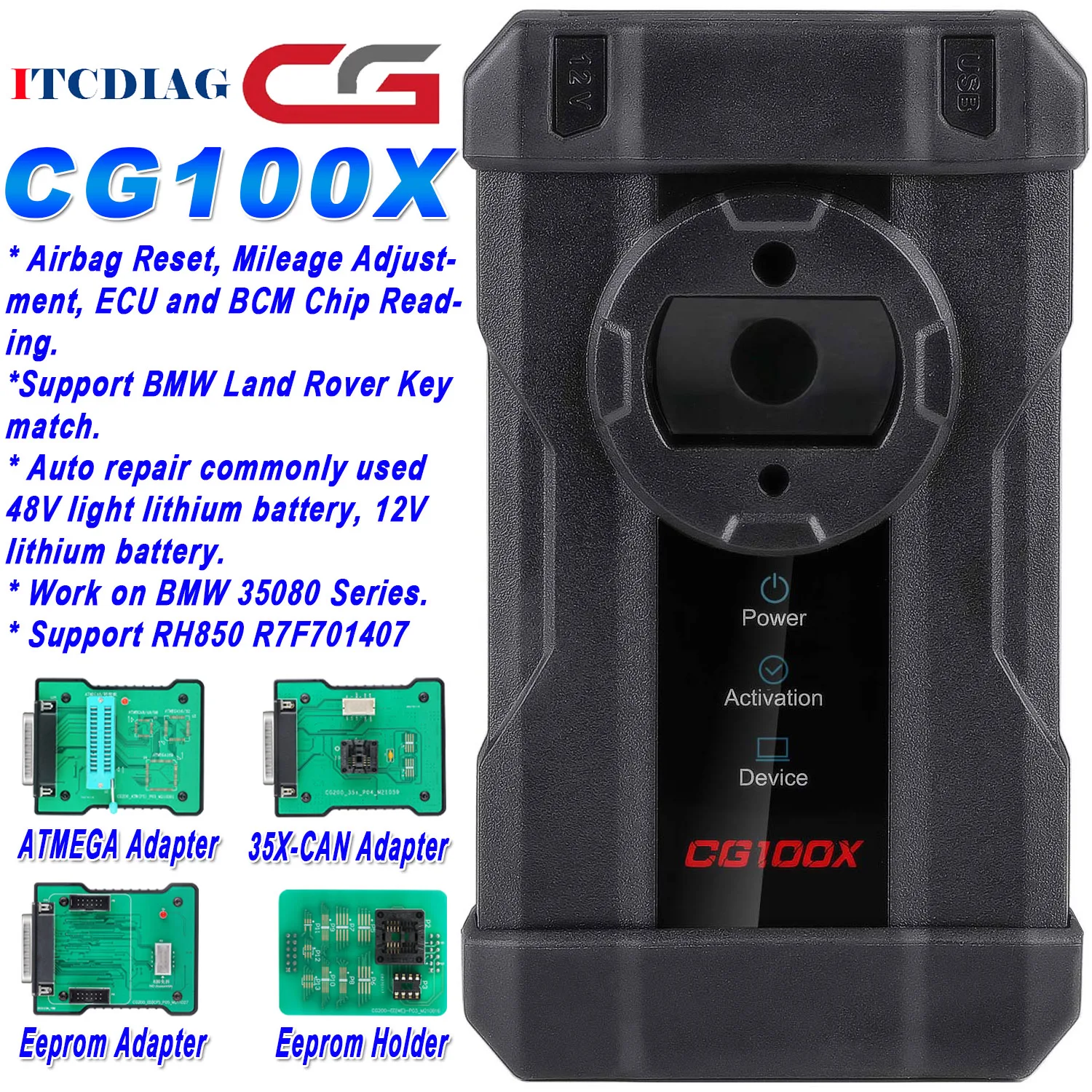 CGDI CG100X New Generation Programmer for Mileage Adjustment and ECU BCM Chip Reading Support MQB Newly Add RH850 R7F701407