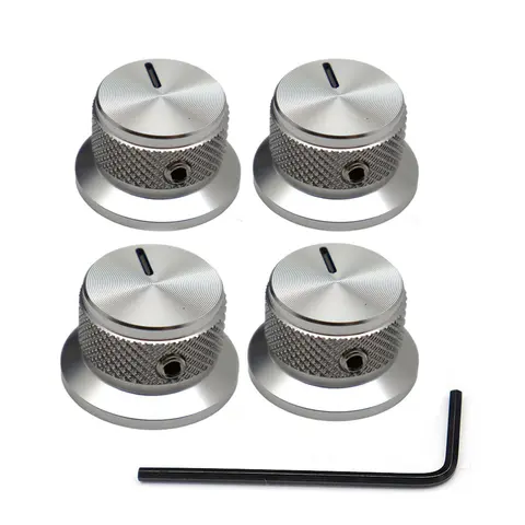 3pcs/4pcs Guitar Knobs Aluminium Potentiometer KnobsTop Hat Knobs Control Knob for Guitar/Bass/AMPS/Preamps with Indicator