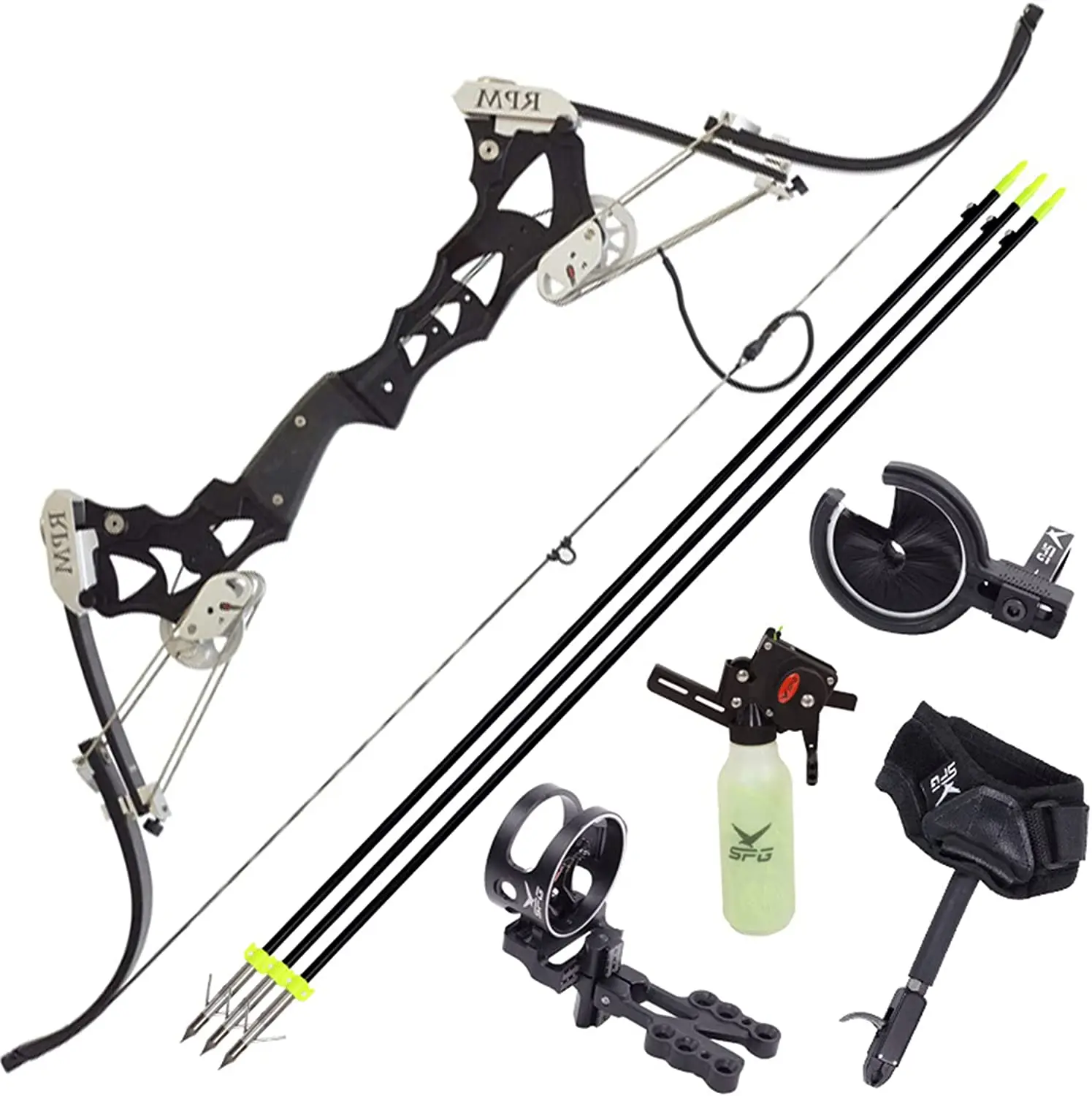 30-55lbs Archery Compound Bow Hunting Fish Bowfishing Hunting Bow Laminated Bow Limbs IBO320FPS LH/RH Shooting Accessories