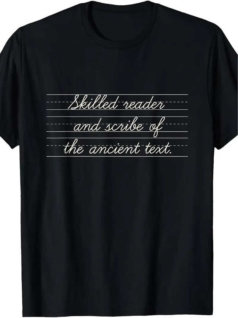Women's Graphic T-Shirt Featuring A Quote For Adept Readers And Ancient Text Scribes, Book Lover Gift For Reading Club Top