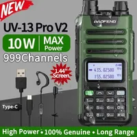 BAOFENG UV13 Pro V2 10W Dual Band High Power CB Radio TypeC Charger 16KM Long Range Ham Radio Walkie Talkie UV-5R Two Way Radio