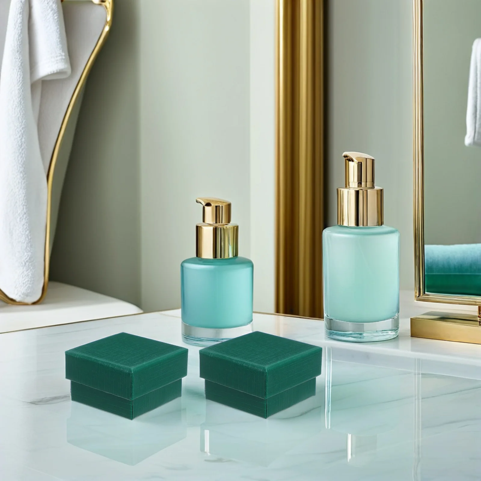 

32Pcs Green Mini Jewelry Boxes Small Travel Organizer Jewelry Storage Case for Women Necklace Ring Earring Bracelet