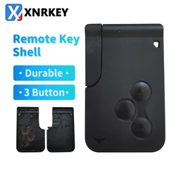 XNRKEY 3 pulsanti Smart Card Shell chiave remota con lama per Renault Megane sostituzione custodia chiave auto senza Logo