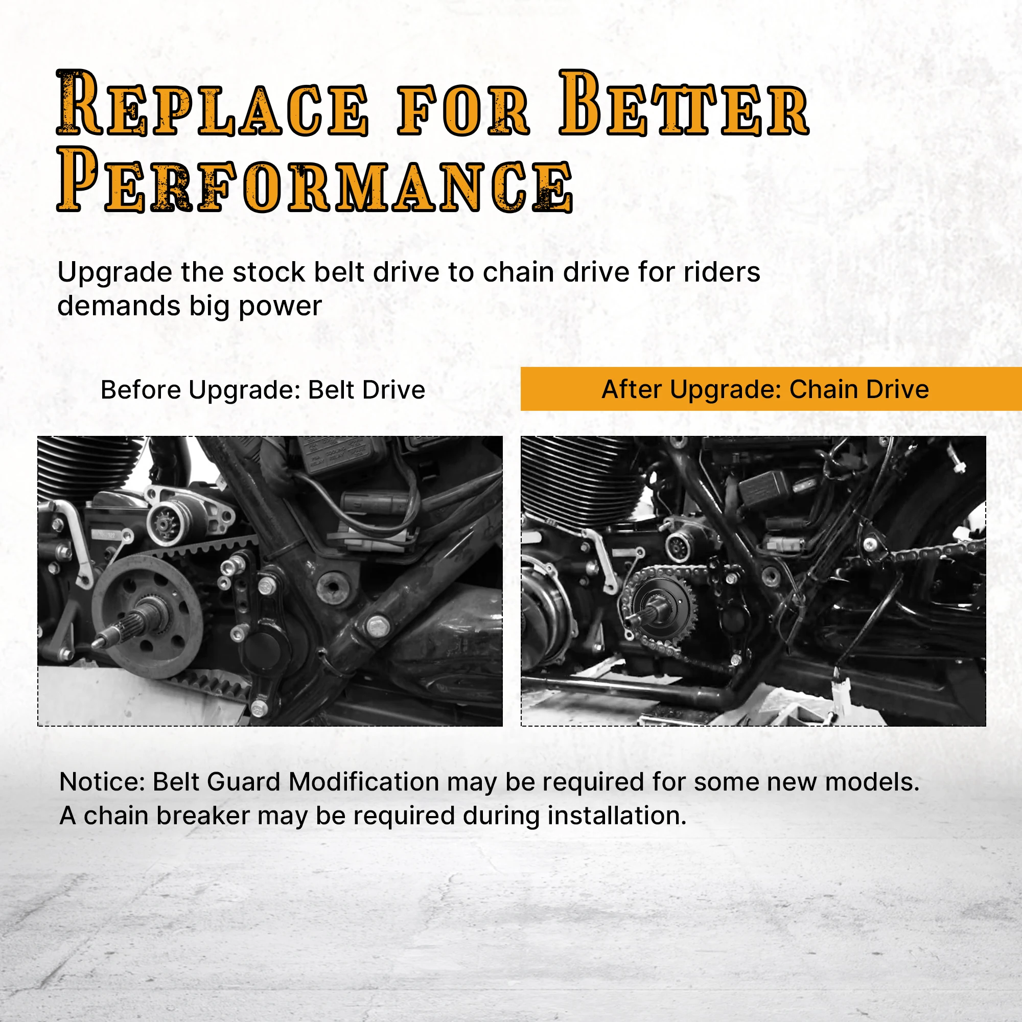 2009-Up جولة حزام محرك إلى سلسلة محرك ضرس نقل عدة تحويل ل هارلي التوأم كام M8 شارع إلكترا الطريق الإنزلاق #3