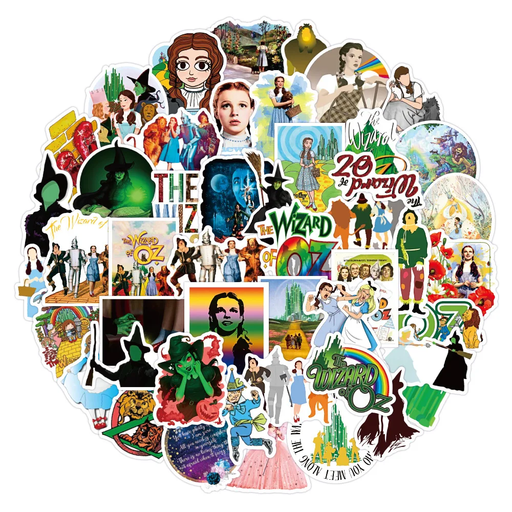 

10/50PCS The Wizard of Oz Cartoon Fun Stickers Graffiti Waterproof Decal Creative DIY Refrigerator Phone Case Skateboard Decal
