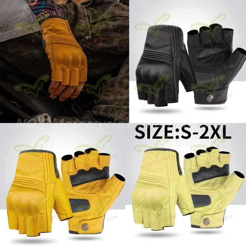 

Motorcycle Riding Gloves Half Finger Breathable Comfortable Wear-resistant Motorcycle Equipment Spring and Summer