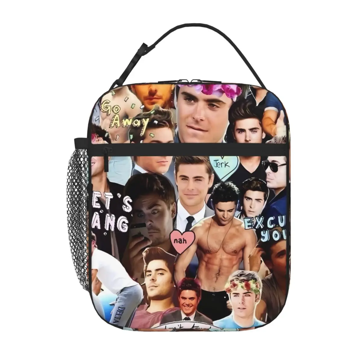 Bestselling Zac Efron Plain Design Durable Lunch Bag Daily Commuting Small Lunch Bag