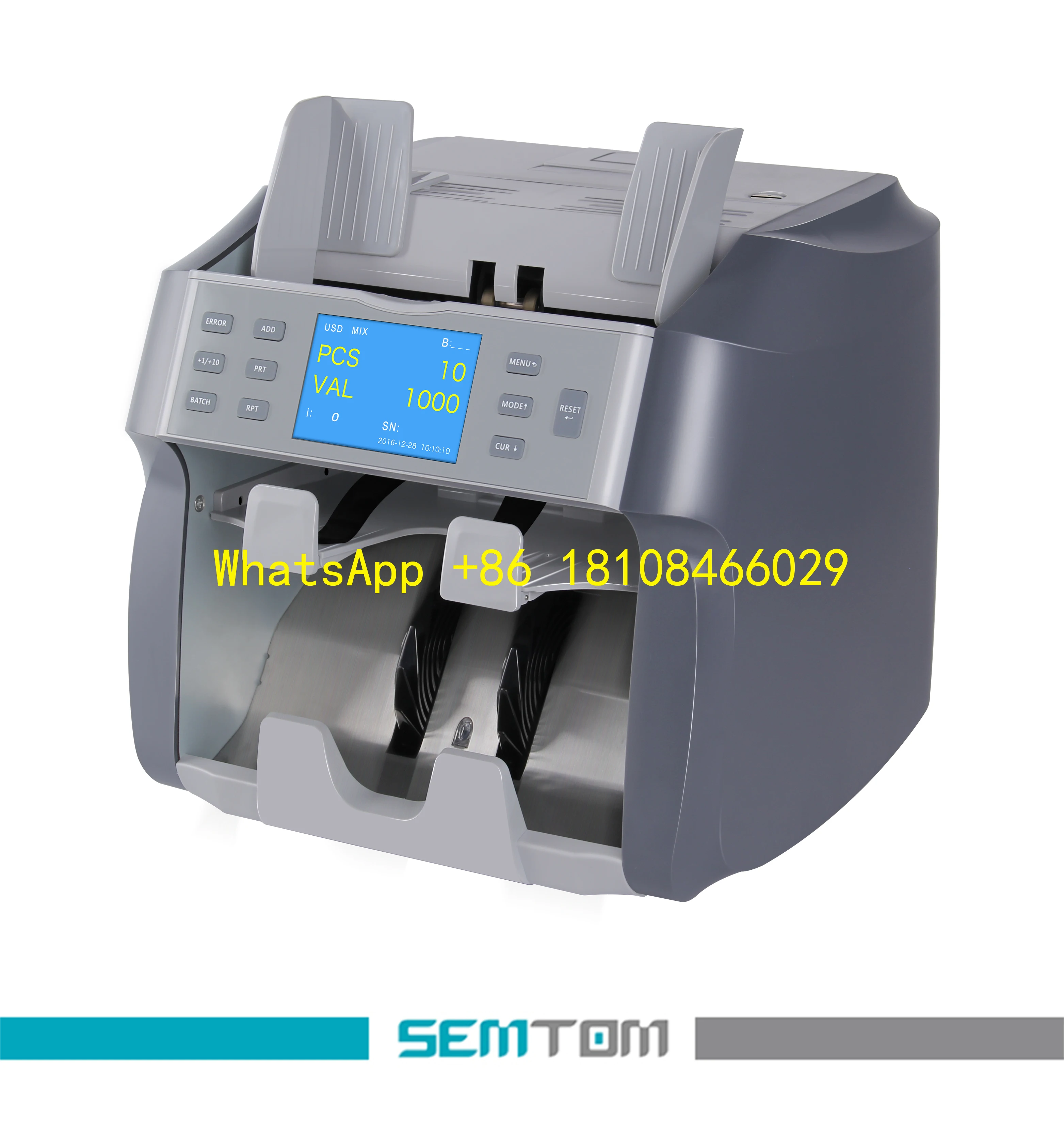 Value Counter and  Sorter Counting Machine  ST-4000Two/2 Pocket Multi-currency Discriminator Bank Bill Banknote Cash Money Note