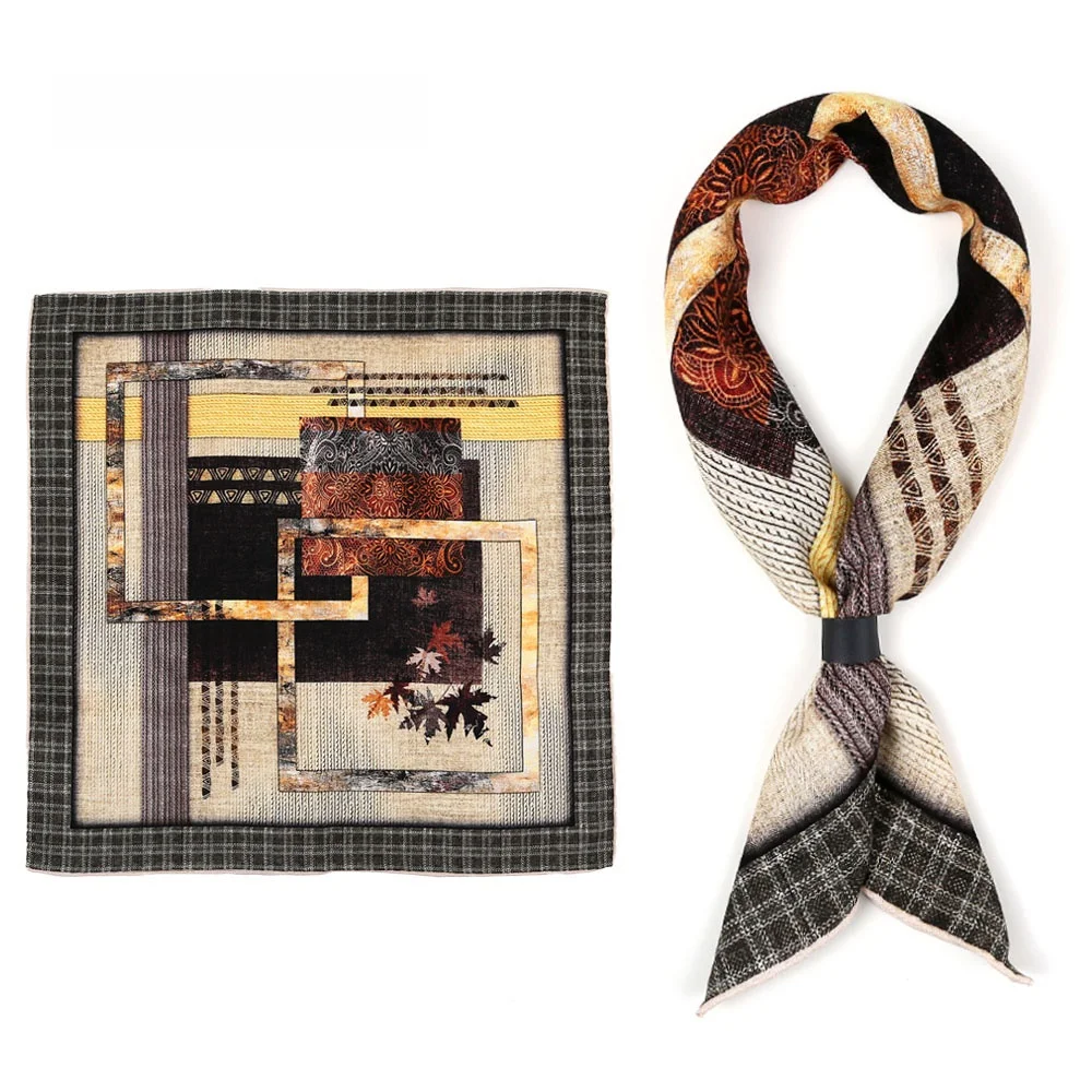 handrolled-s-silk-woolen-scarf-65cm-square-versatile-ne-warmer-retro-sle-ex-spring-autumn-winter-faion