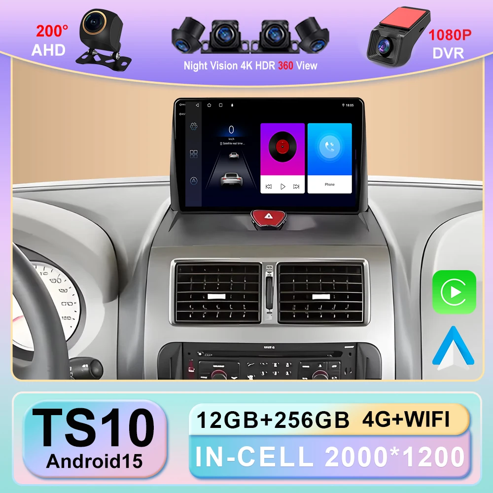 Car Radio Carplay For Peugeot Expert 2 For Citroen Jumpy For Fiat Scudo For Toyota Proace 2007-2017 Navigation GPS Android Auto