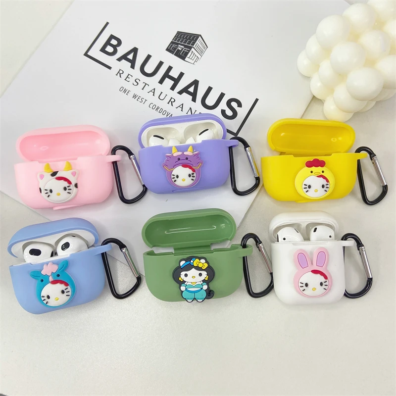 MINISO Sanrio Hello Kitty Earphone Cover For Apple AirPods 1 2 3 Generation Airpods Pro/Pro2 Wireless Bluetooth Headphone Case