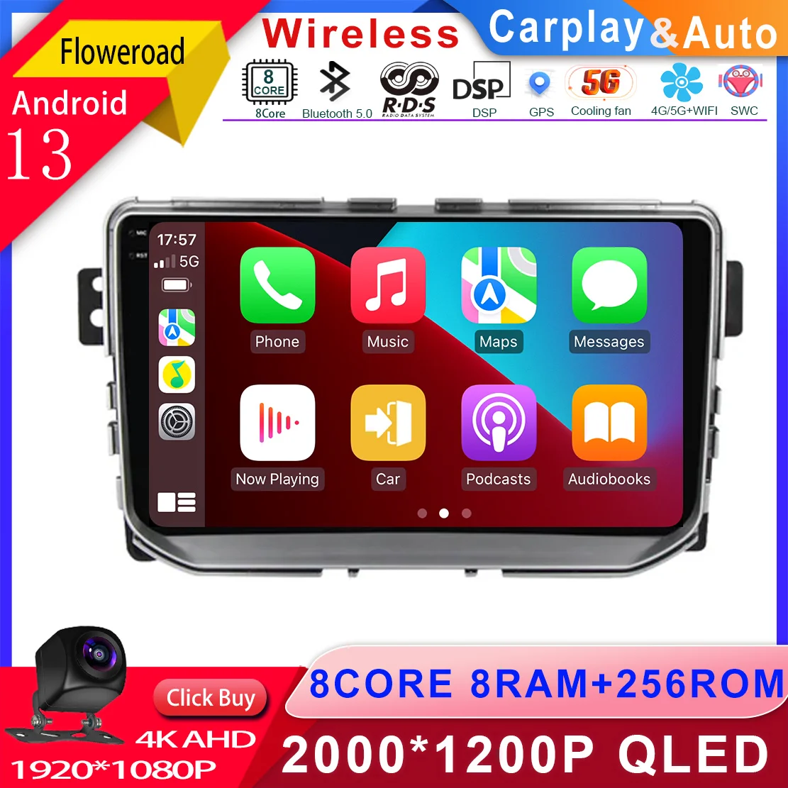 

Android 13 Carplay Android auto For Great Wall Haval Hover H2 2012-2018 Car Multimedia Player Navigation Head Unit GPS QLED