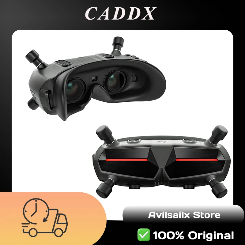 CADDXFPV Walksnail Avatar HD FPV Goggles with SteadyView Receiver & Head Tracker, 5.8GHz 1080p Video Glasses for RC Drones