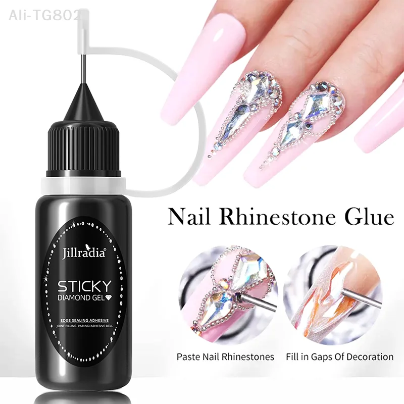 กาวติดเล็บปลอมแบบซุปเปอร์สตรอง 10 มล. สำหรับตกแต่งเล็บ 3 มิติ ไม่ต้องเช็ดขอบ เจลซีลขอบ กาวติดเล็บ