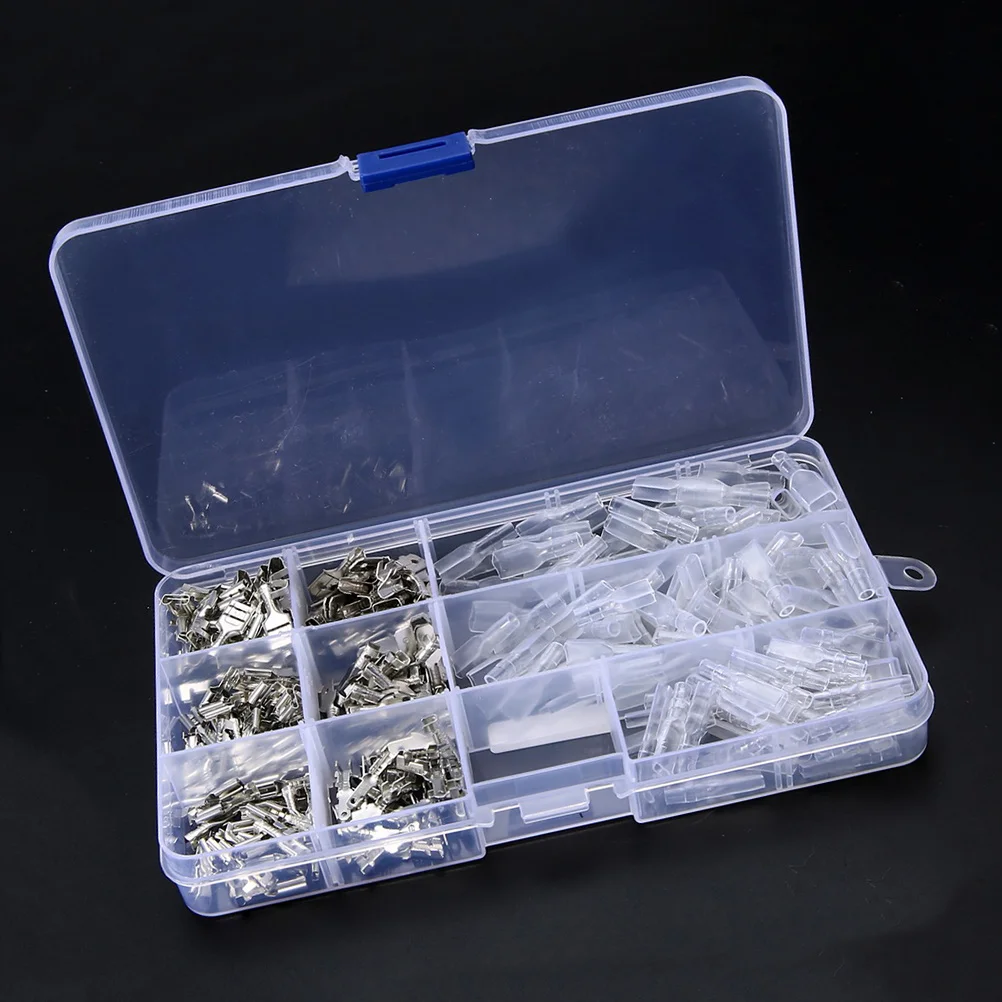 

270Pcs Assorted Insulated Crimp Terminals Kit Electrical Wiring Projects Solderless Repairs Copper Tin Plated