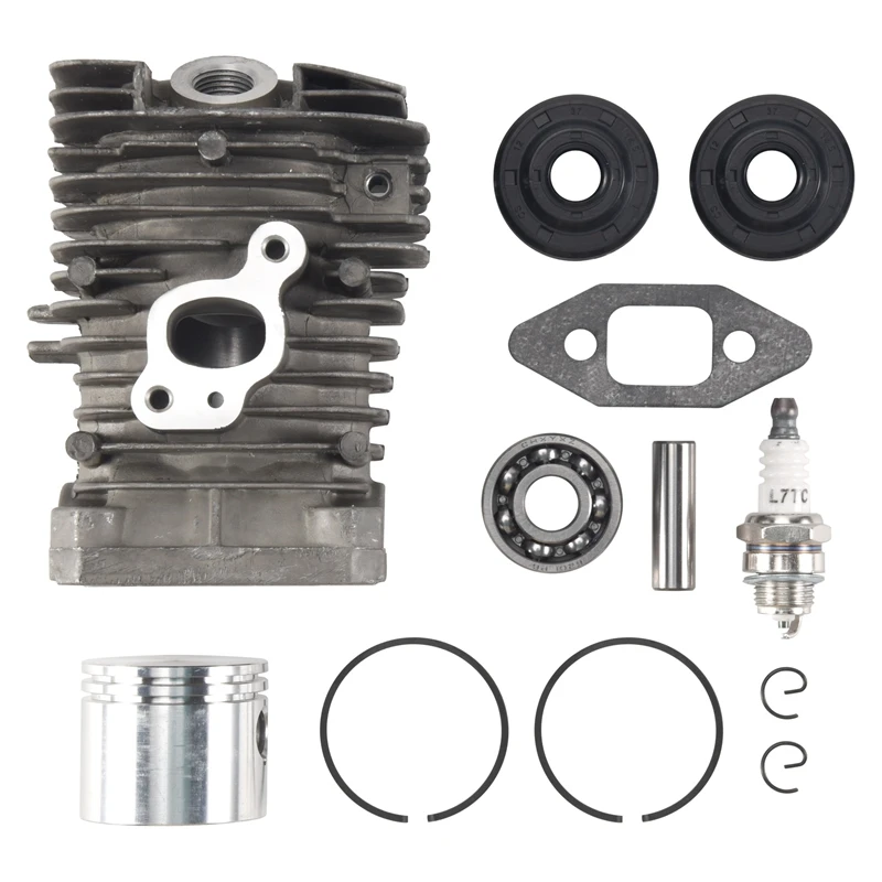 

41.1Mm Chainsaw Cylinder And Gasket Piston Assy Spark Plug Grooved Ball Bearing Kit For Partner 350 Partner 351