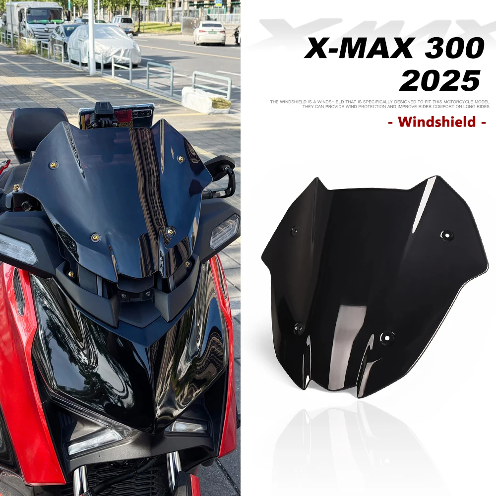 

2025 NEW Front Screen Lens Windshield Fairing Kit For Yamaha X-MAX 300 XMAX300 X-MAX300 XMAX 300 2026 2025 Windscreen Deflector