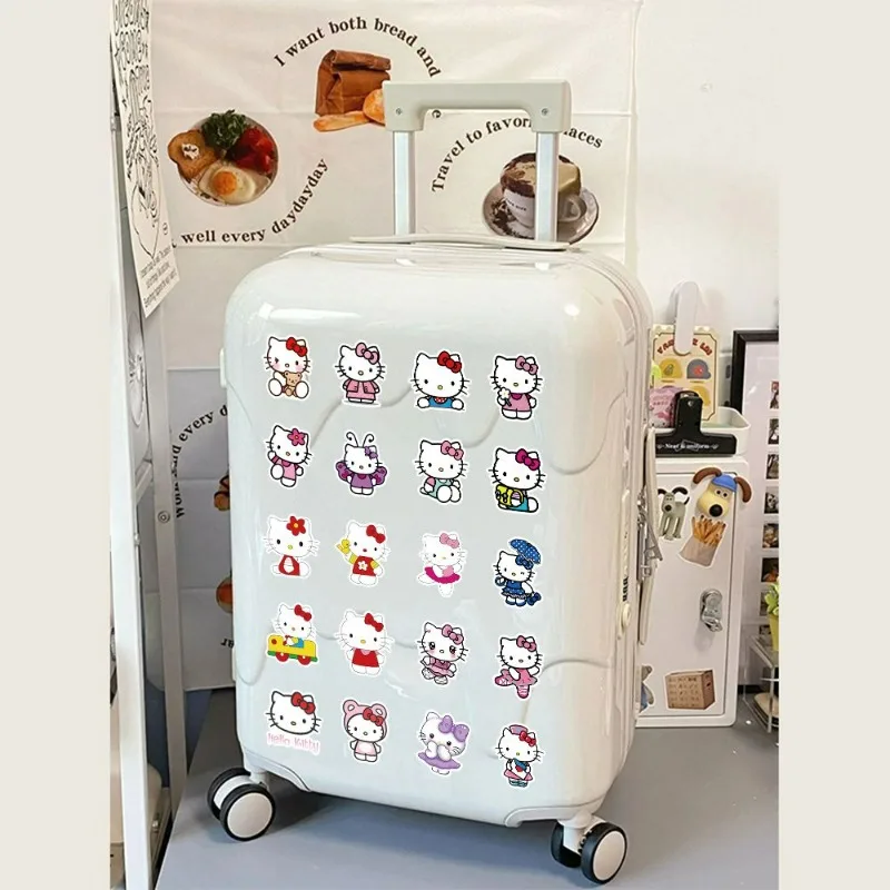 50 pezzi Sanrio ‌ ‌   Hello Kitty Cartoon Simpatici adesivi impermeabili Diario del computer Tazza d'acqua decorata Regali di festa per bambini e ragazze.