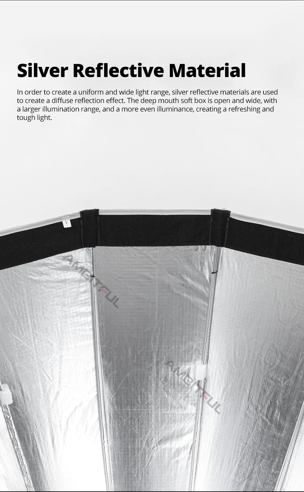 AMBITFUL P70 P90 P120 Parabolische Deep-Softbox mit Bowens-Montage und Schnellverschlussgitter – Detail 8