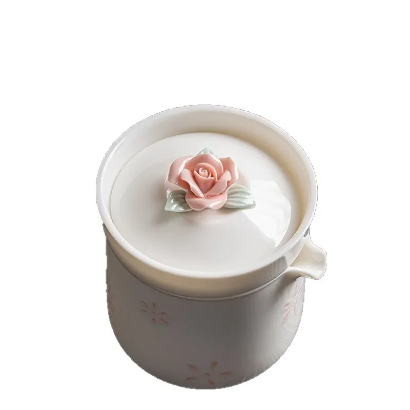 Travel Tea Set for Person Ladies Pinch Flower Quick Cup One Pot Three Cups Portable Tea Drinking Equipment Tea Ceremony Gift Set