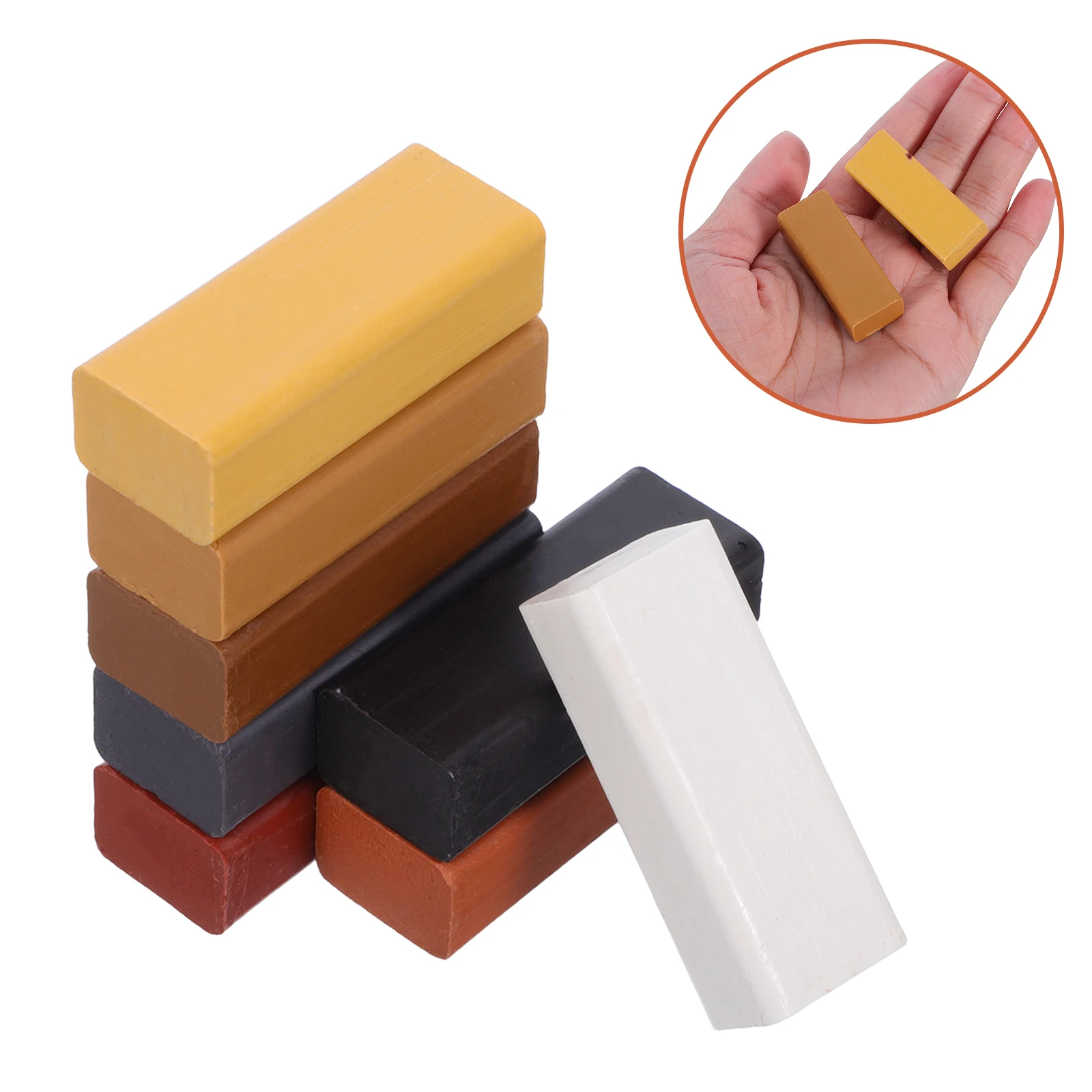 

8pcs Floor Repair Wax Sticks Durable Resin Wood Furniture Scratch Filler Touch Up Tool for Laminate Cabinet Cupboard Hardwood