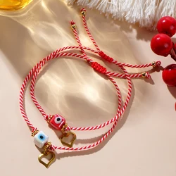 Go2boho New Year Martis Series Design Heart Pendant Ceramics Evil Eyes Luck Greek March Bracelet For Women 2024 Trendy Gift
