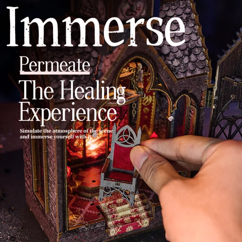 고딕 건축 용의 둥지 타워 드래곤 성 3D 입체 조립 책 스탠딩 미니어처 소년 선물