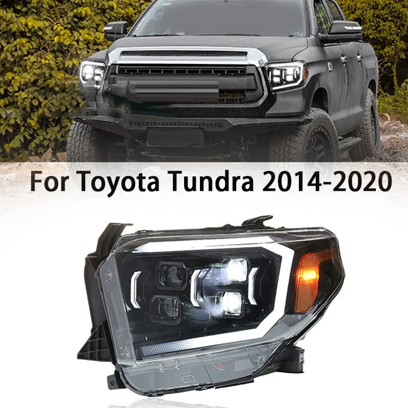 

Автомобильные фары для Toyota Tundra светодиодный, фары 2014-2021, фары Tundra DRL, сигнал поворота, фары дальнего света, объектив проектора Angel Eye