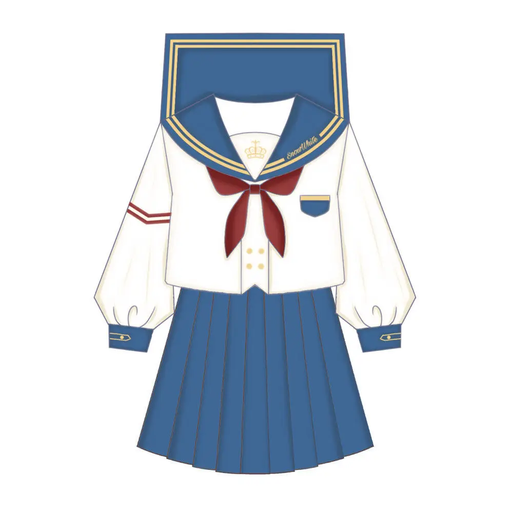 New Japanese JK Uniform Sets School Uniform Girls Korean Sailor Suit College Middle Student Pleated Skirt Seifuku Costume