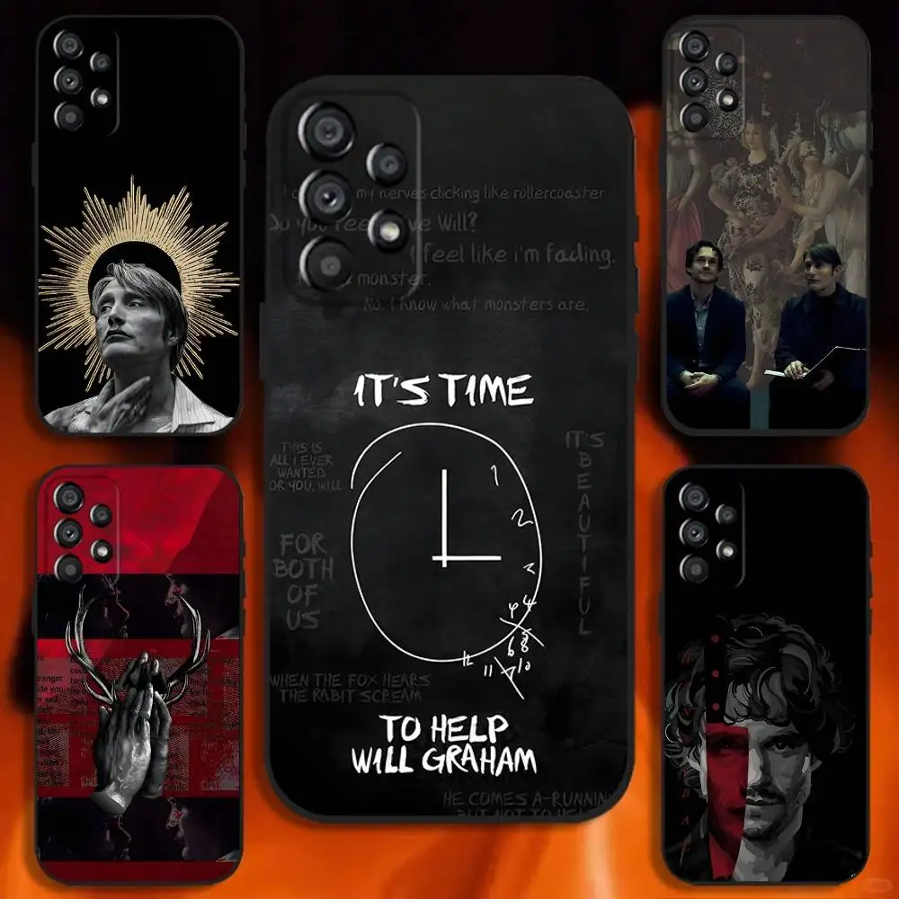 

Will Graham H-Hannibal Phone Case For Samsung Galaxy A20,A21s,A22,A31,A32,A52,A53,A72,73,A80 Soft Black Cover