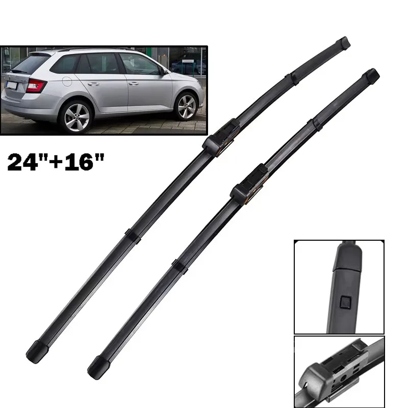 

Wiper LHD Front Wiper Blades Set For Skoda Fabia Combi Estate 2014 - 2020 Windscreen Windshield Window 24"16"