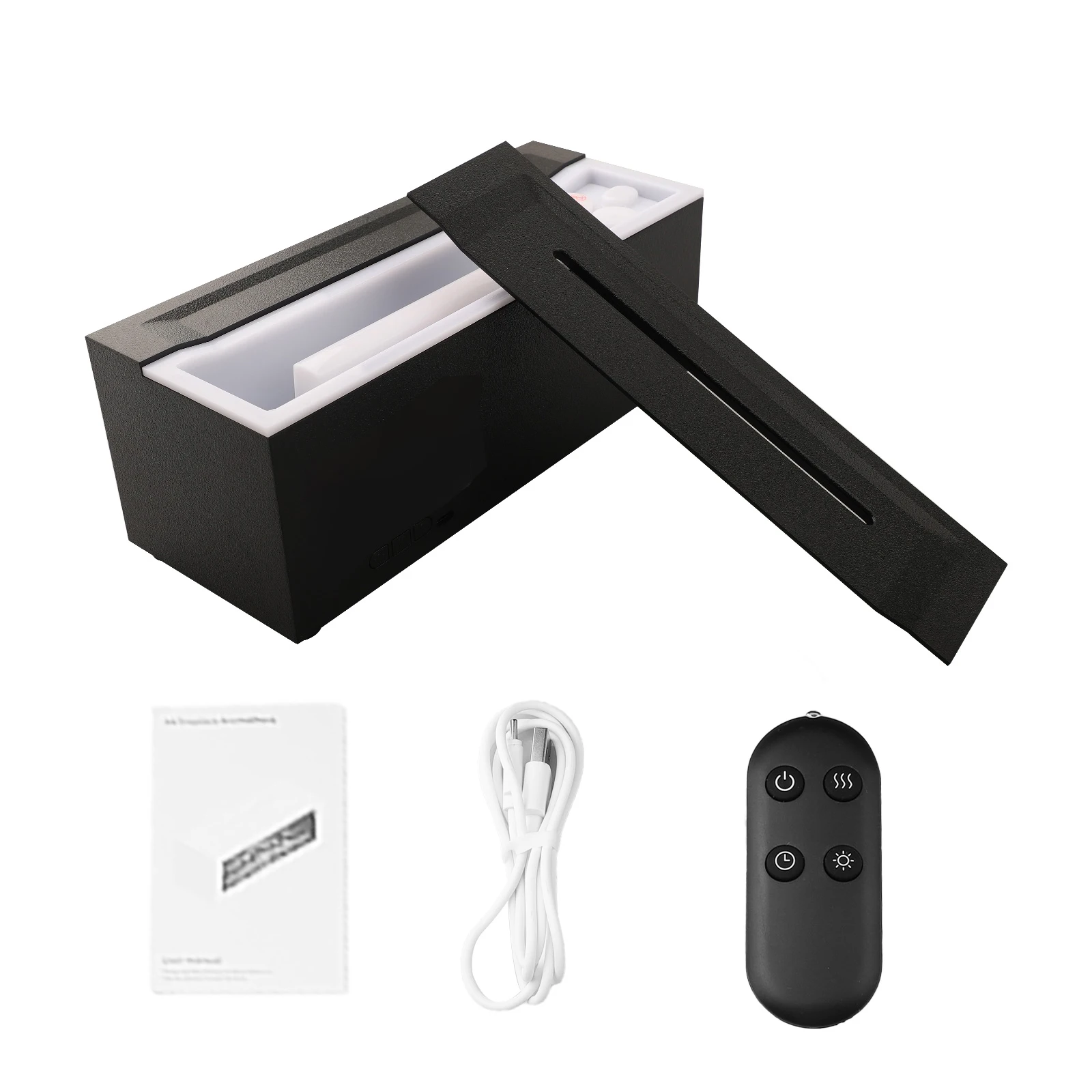 Home Relaxation 261*101*97MM 3D Flame Humidifier Colorful Humidifier Realistic Flame Effect Timed Shutdown Function