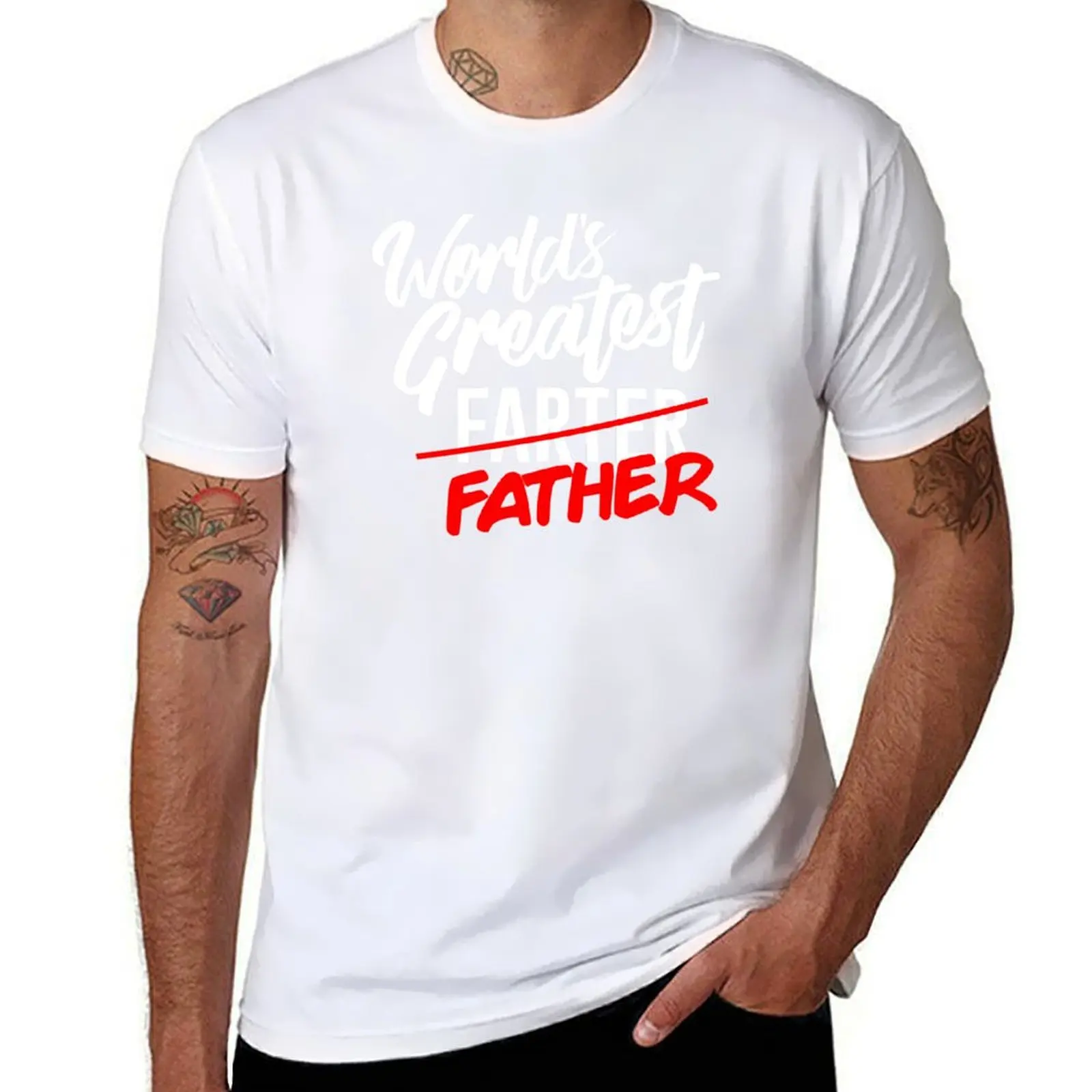 I Father Greatest Farter Father's Mean Day: World's T-Shirt Basic Plain Short Sleeve Crew Neck