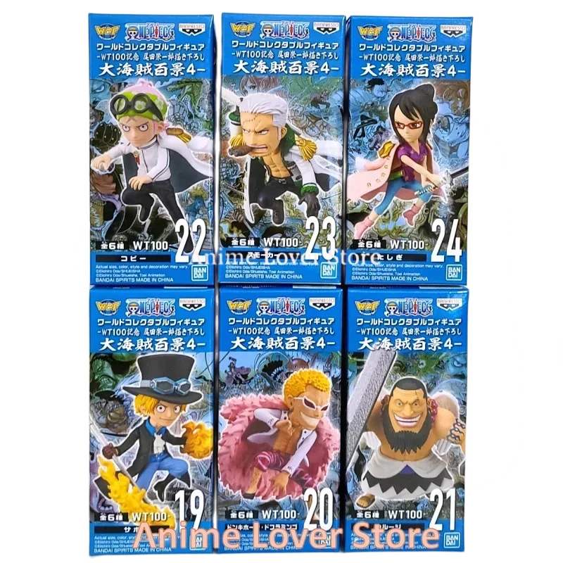Bandai Banpresto originale un pezzo WCF WT100 VO.4 Coby Smoker Tashigi Sabo Doflamingo Urouge Anime figure giocattoli per bambini regalo