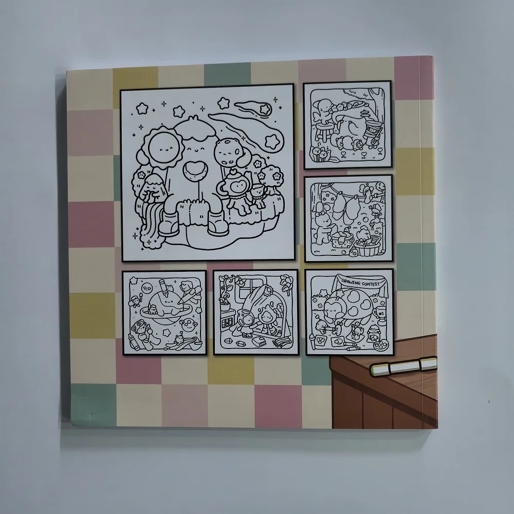 كتاب تلوين سهل لطيف من Dreamy Friends للبالغين لتخفيف التوتر، هدية مثالية لحفلات أعياد الميلاد وأعياد الميلاد وعيد الميلاد #6