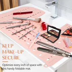 1pc Foldable Silicone Bathroom Sink Cover Portable Makeup Mat, Expanding Sink Protector Accessories for Enhanced Counter Area