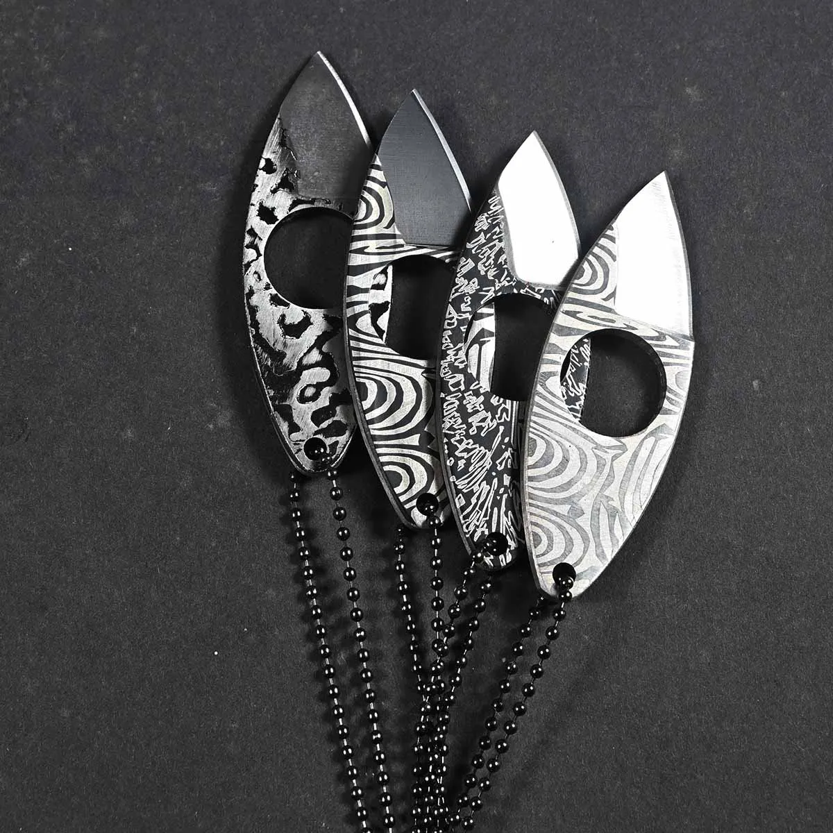 Mini Straight Knife Stainless Steel EDC Outdoor Camping and Hunting Fruit Multi-Purpose Knife with Sheath and Necklace