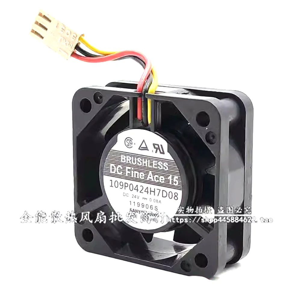 Kipas pendingin Server untuk SANYO DENKI Fan DC 24V 0,08a 40x40x15mm