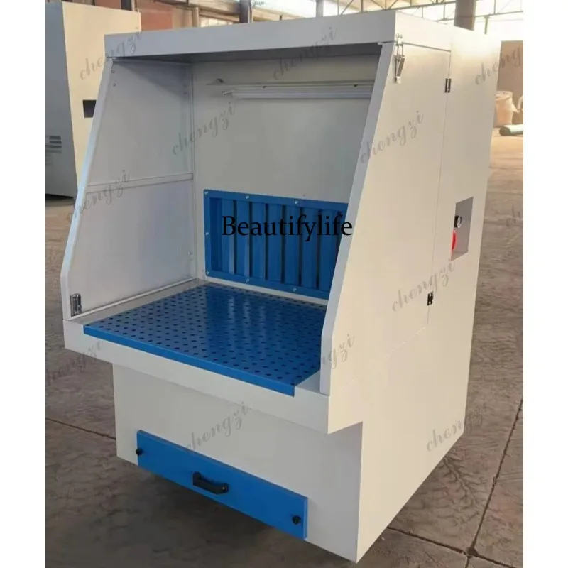 1M Pulse Downdraft Grinding Workbench 2.2KW Dust Collector Mobile Polishing Table for Wood Metal Hardware Sanding Deburring