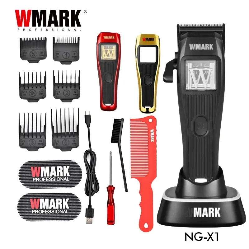 NEW WMARK NG X1,Professional Hair Clippers For barbers,Microchipped Magnetic Motor10000RPM 9V Motor,Barbers Haircut Kit Fade