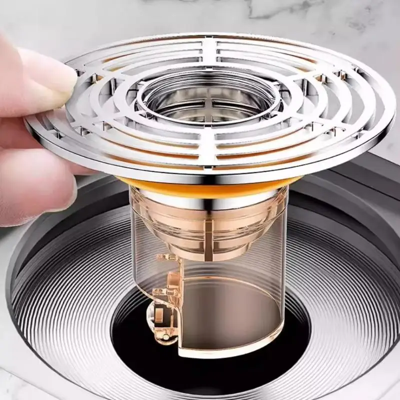304 Stainless Steel Floor Drain Core Odor Proof Hair Filter Easy Install For Bathroom Kitchen Broken Drain Use
