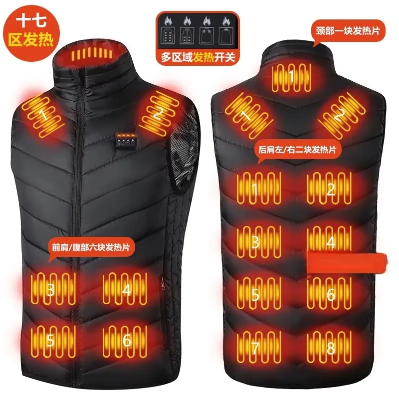 Sports Warm Jacket Outdoor Leisure Sports Outdoor Vest Heated Jacket Winter Vest Cold Warm Fever Winter Clothing Accessory