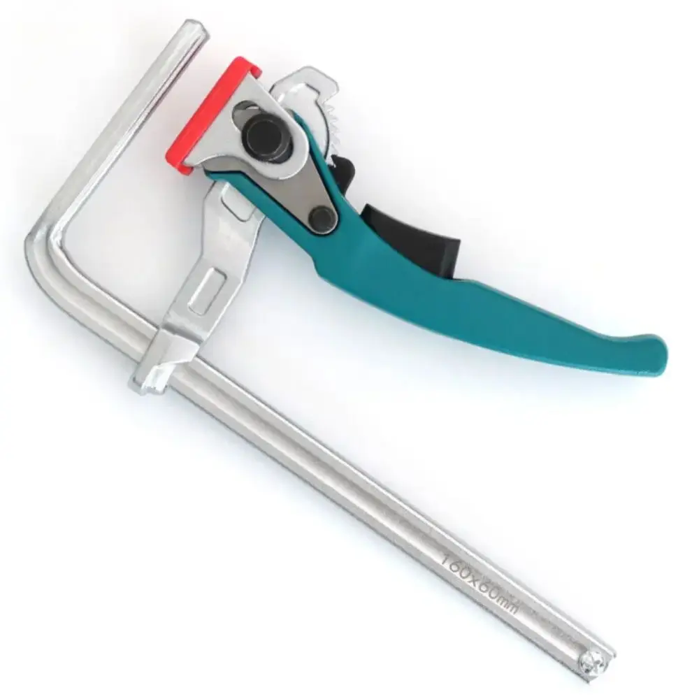 Aluminum Alloy Ratcheting Table Clamp Quick Ratchet Alloy Steel Bar Clamp 160mm Clamping Range Upgrade Version Rail Clamp