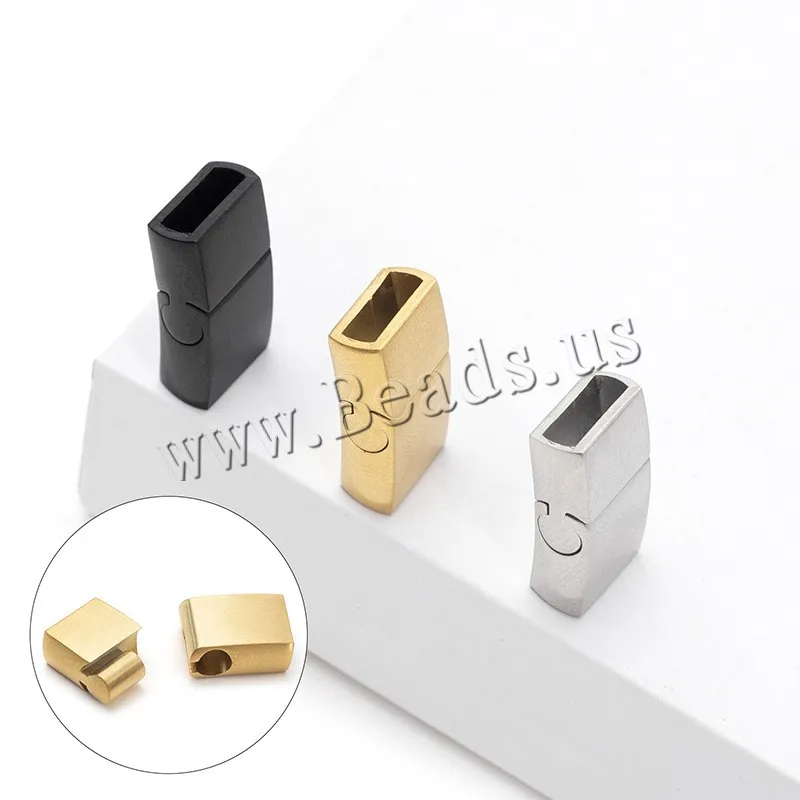 Hole 8x3mm Stainless Steel Magnetic Clasps For Bracelets Rope DIY Leather Cord Connector Buckle Jewelry Making DIY Supplies