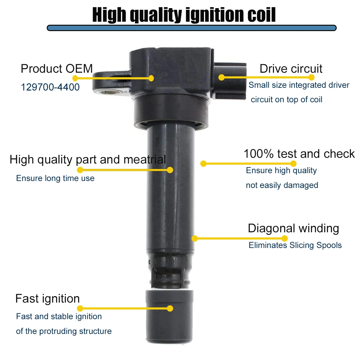 4X Ignition Coil 129700-4400 For SUZUKI GSX1300R GSXR1000 Hayabusa 1300R GSF GSX 650F bandit 650 1250 GSXR750 1999-2019 F6T547